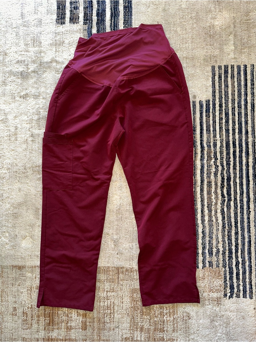 Maternity Scrub Pants - Wine Berry